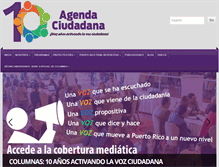 Tablet Screenshot of agendaciudadanapr.com